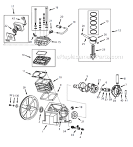 Page A Diagram and Parts List for TQ300100AJ 1997 Campbell Hausfeld Compressor